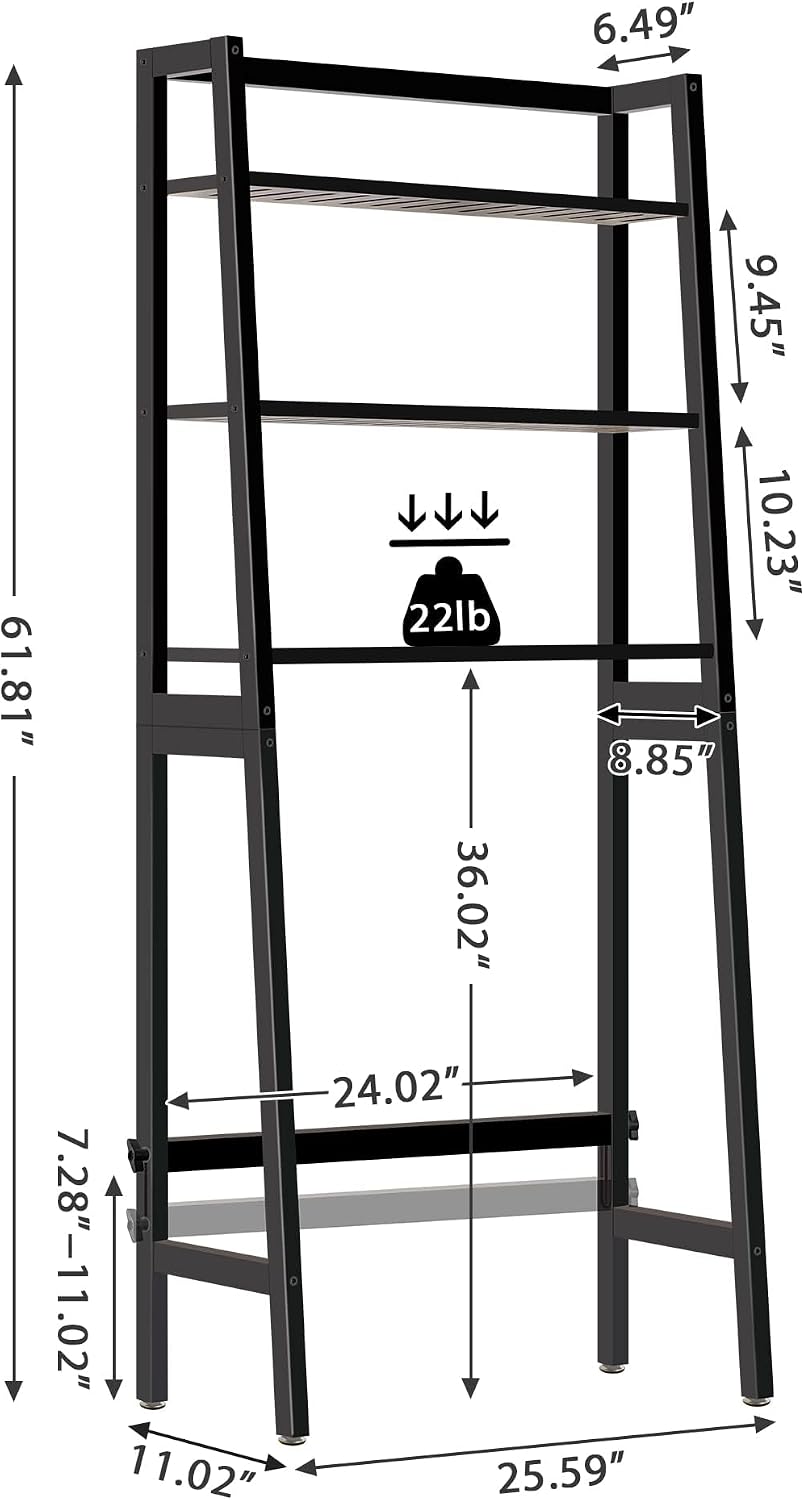 3-Tier Wooden Over-The-Toilet Rack With Paper Holder And Hooks - Image 2