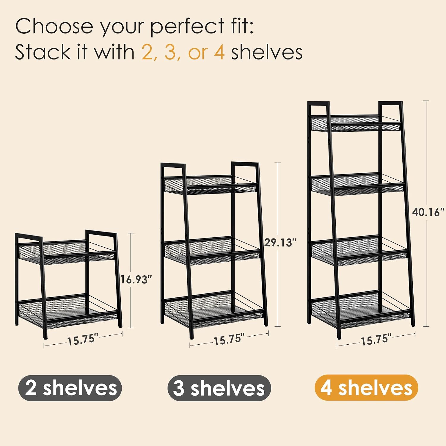 4-Tier Waterproof Metal Freestanding Bathroom Rack - Image 2