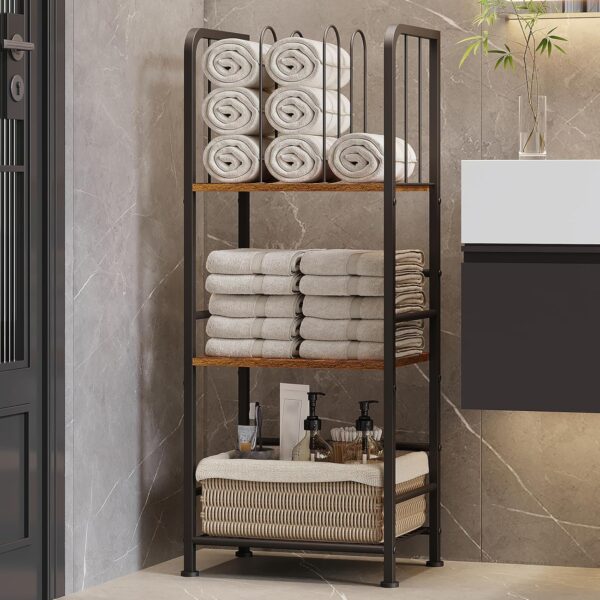 3-Tier Freestanding Towel Rack For Neat Bathroom Organization