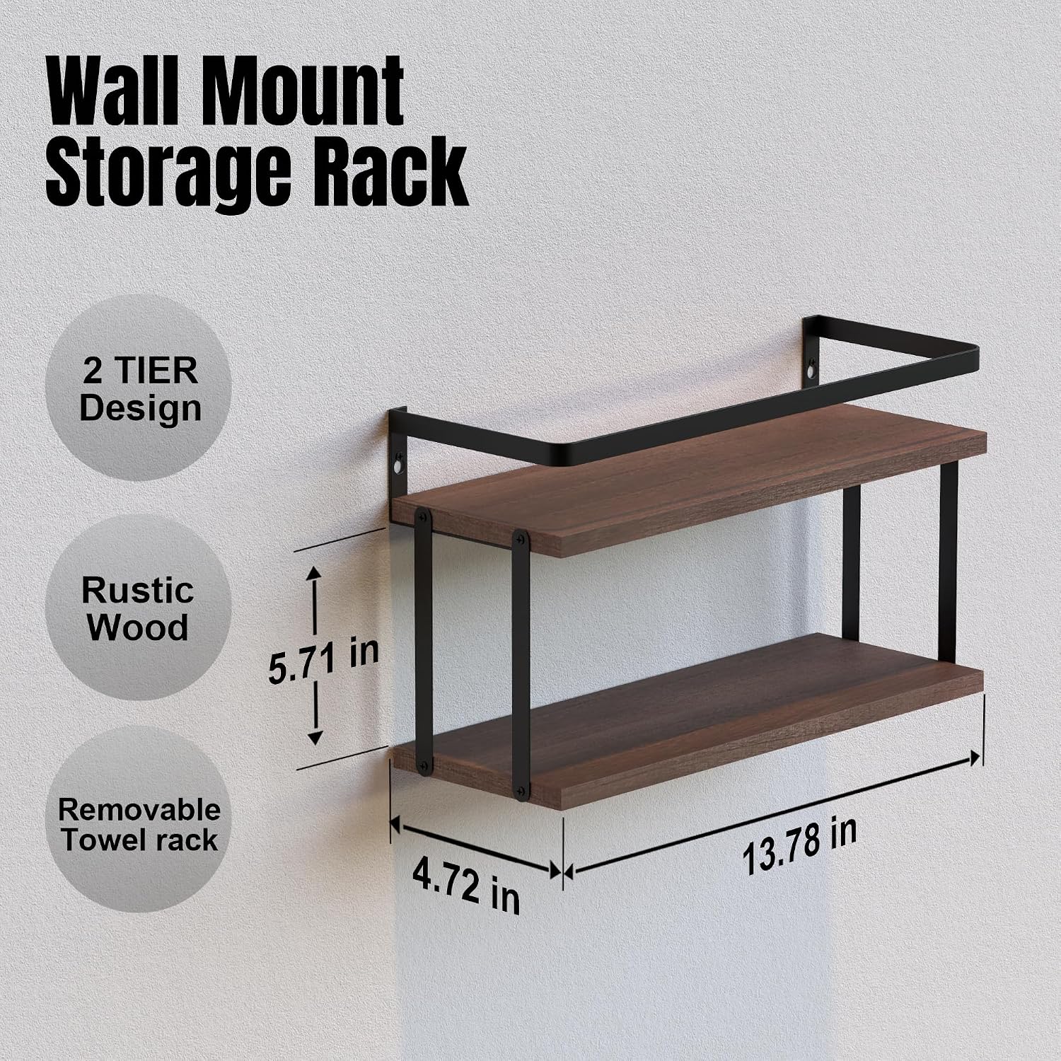 Wall-Mounted Floating Shelf For Storage Above The Toilet - Image 2